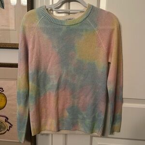 Autumn Cashmere Crewneck Tie Dye cashmere sweater XS